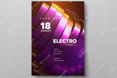 پوستر فستیوال موسیقی الکترونیک - Electronic music festival party poster