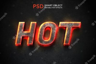 افکت متن فانتزی - Hot text style effect