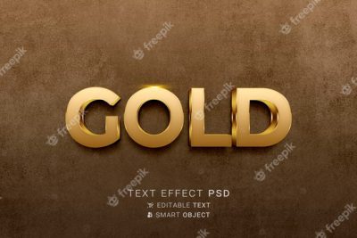 افکت متن طلایی لوکس - Luxurious gold text effect