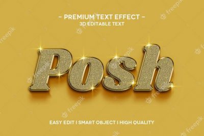 افکت متن 3 بعدی مدرن - Posh 3d text style effect