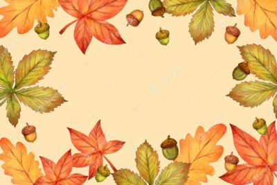 بک گراند پاییزی - Watercolor autumn background