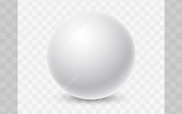 کره سفید - White empty round smooth sphere