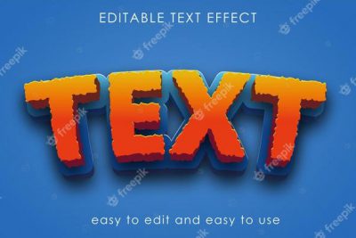 افکت متن 3بعدی فانتزی - Editable text effects in 3d style