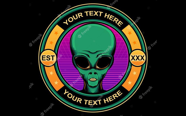 لوگو و آیکون آدم فضایی - Alien icon logo | گرافیستیم