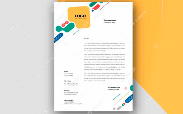 سربرگ A4 فانتزی - Business letterhead templates