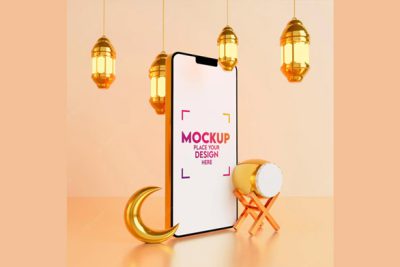موکاپ رمضان با گوشی هوشمند - Mockup smartphone