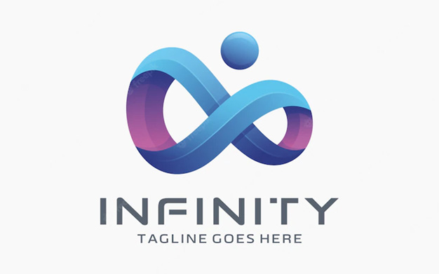 لوگو 3 بعدی بینهایت - Modern 3d infinity logo
