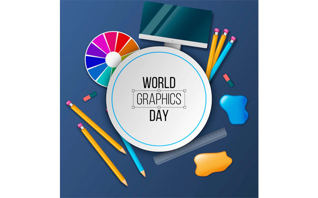 بنر روز جهانی گرافیک - Realistic world graphics day