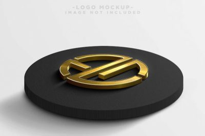 موکاپ لوگو لاکچری - Luxury gold logo
