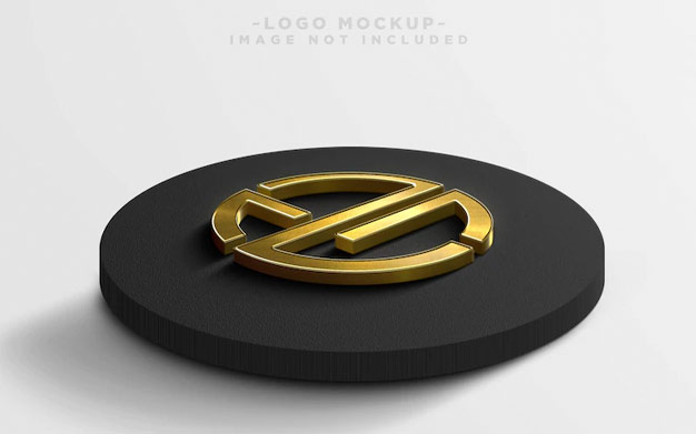 موکاپ لوگو لاکچری - Luxury gold logo