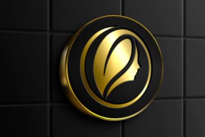 موکاپ لوگو طلایی - Sign wall golden logo